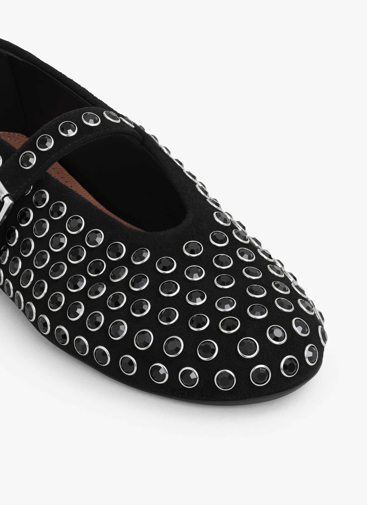 STRASS BALLET FLATS ALAÏA BLACK STRASS BALLET FLATS